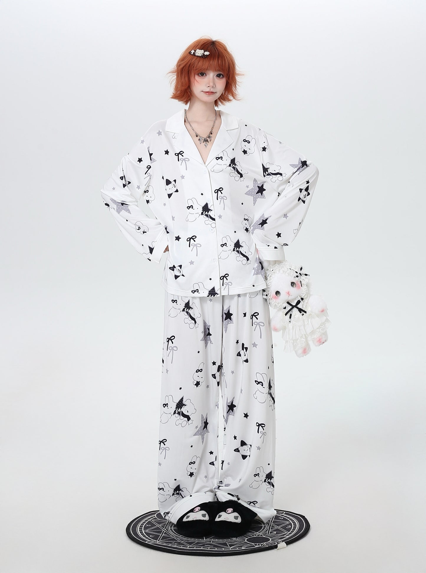 ルームウェアセット｜うさぎ柄・やわらか素材