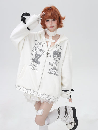 デビルウィング付き ルーズフーディ