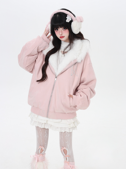 うさ耳ふわもこ♡ゆる可愛い中綿ジャケット