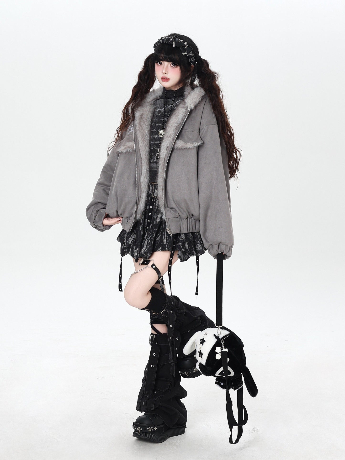 うさ耳 ショート中綿ジャケット