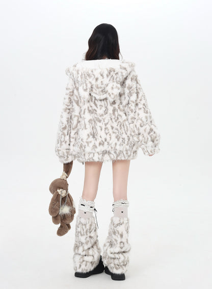 レオパ刺繍×もこもこボアジャケット｜冬あったか地雷ガール必見