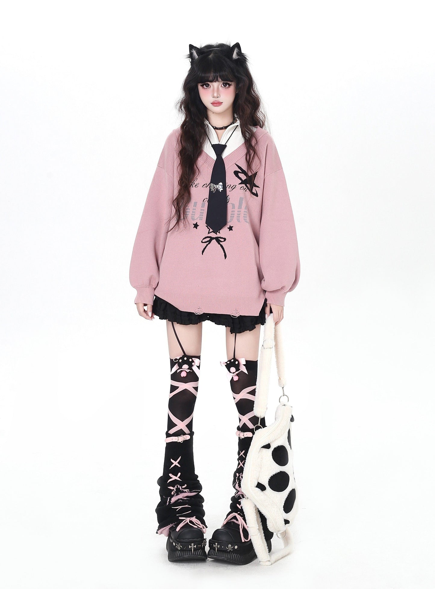 フェイクレイヤード スクール風ルーズニット｜サブカルカジュアル