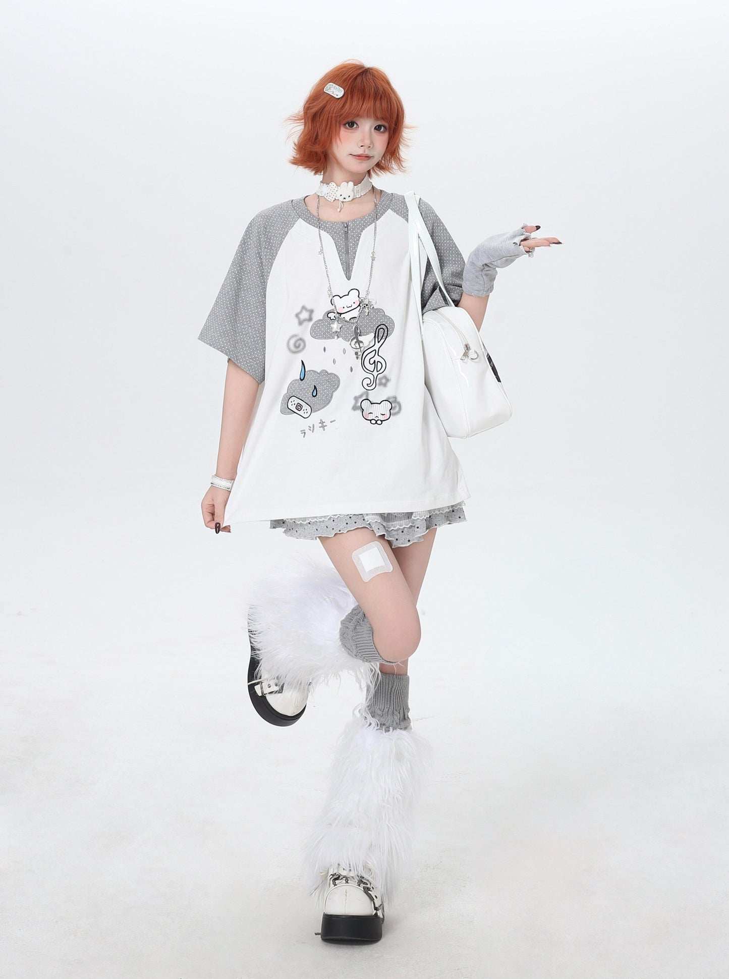 配色切替ゆるかわTシャツ