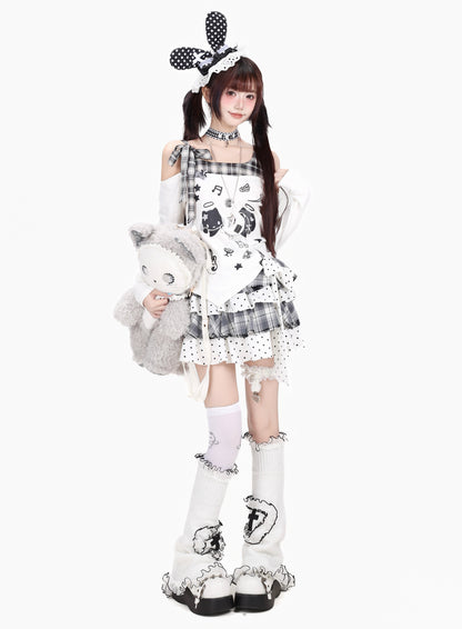 チェックリボンアシメロンT