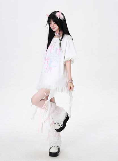 リボン付きビーチTシャツ