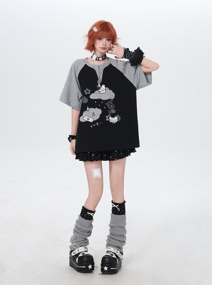 配色切替ゆるかわTシャツ
