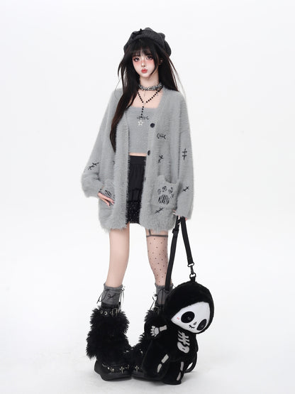 猫の手モチーフ♡ゆる甘ニットカーディガンセット