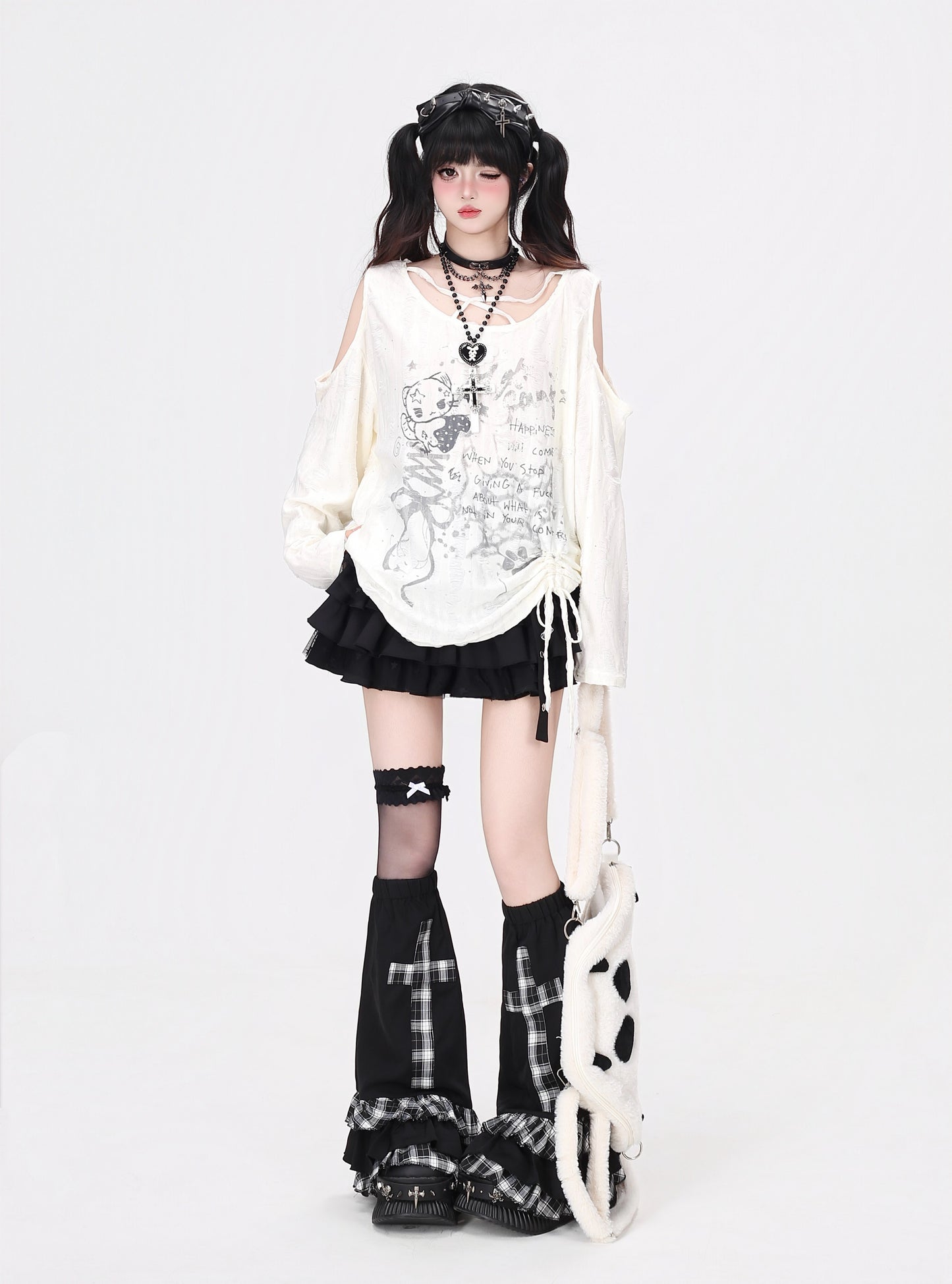 アシメオフショルロンT