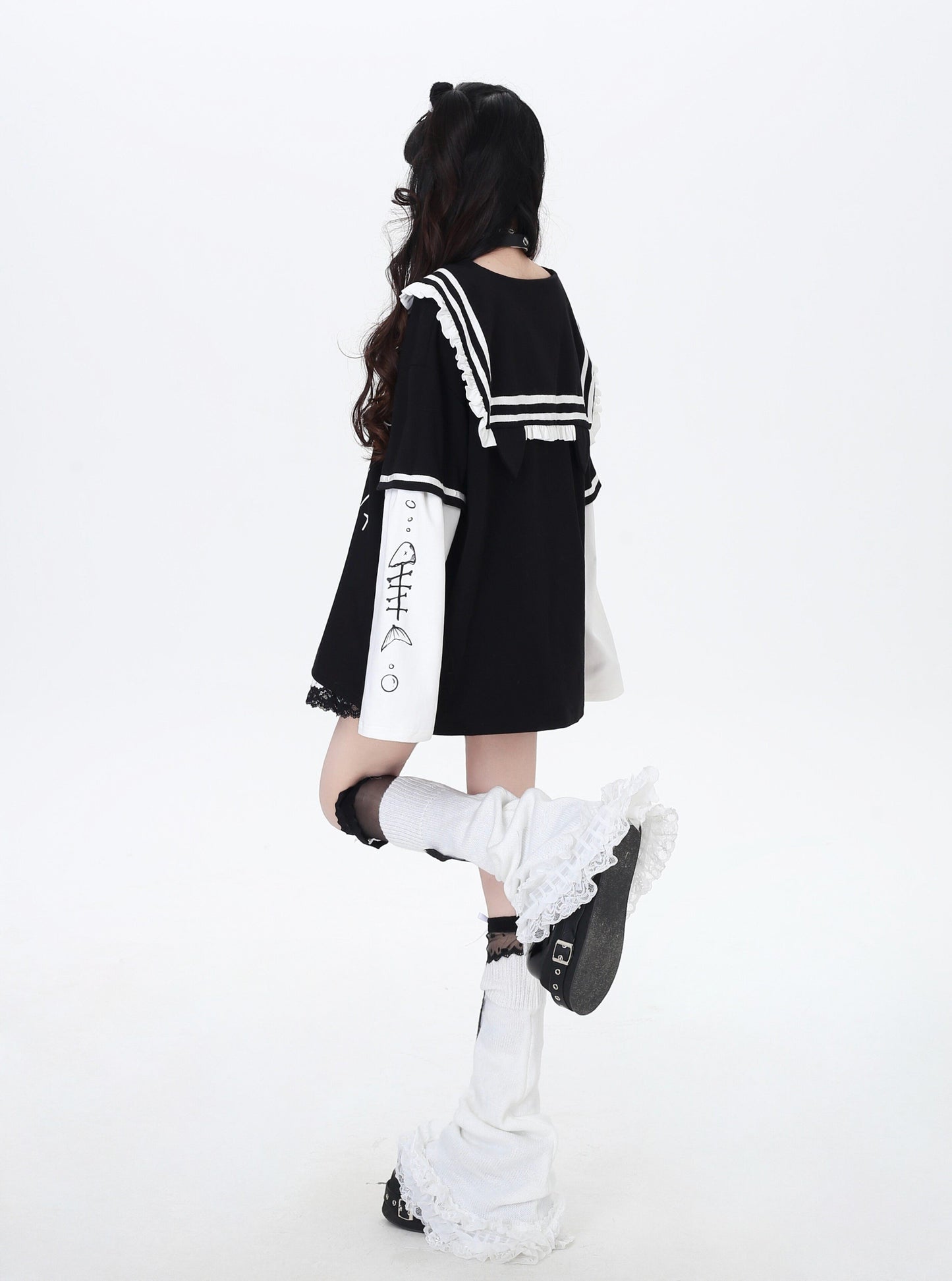 セーラーカラートップス｜地雷ガーリー・袖取り外し