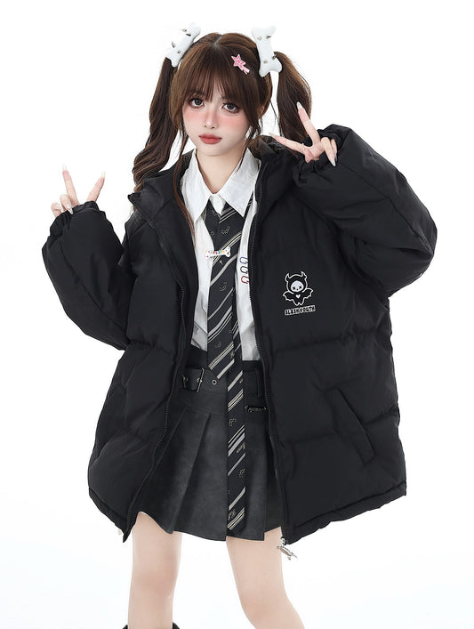 A sweet and spicy three-dimensional devil, a thick and warm roomy winter coat (with devil crossbody bag)