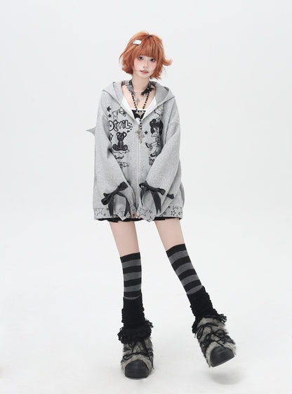 デビルウィング付き ルーズフーディ