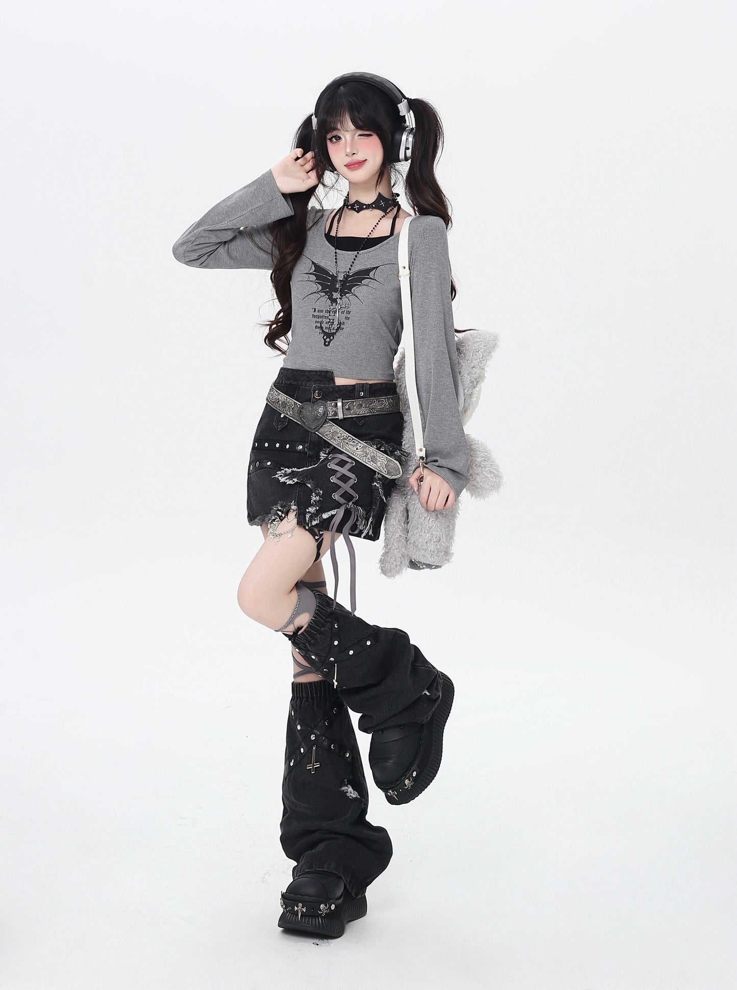 レイヤード風♡ホルターネックロンT