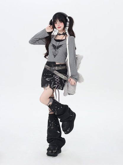 レイヤード風♡ホルターネックロンT