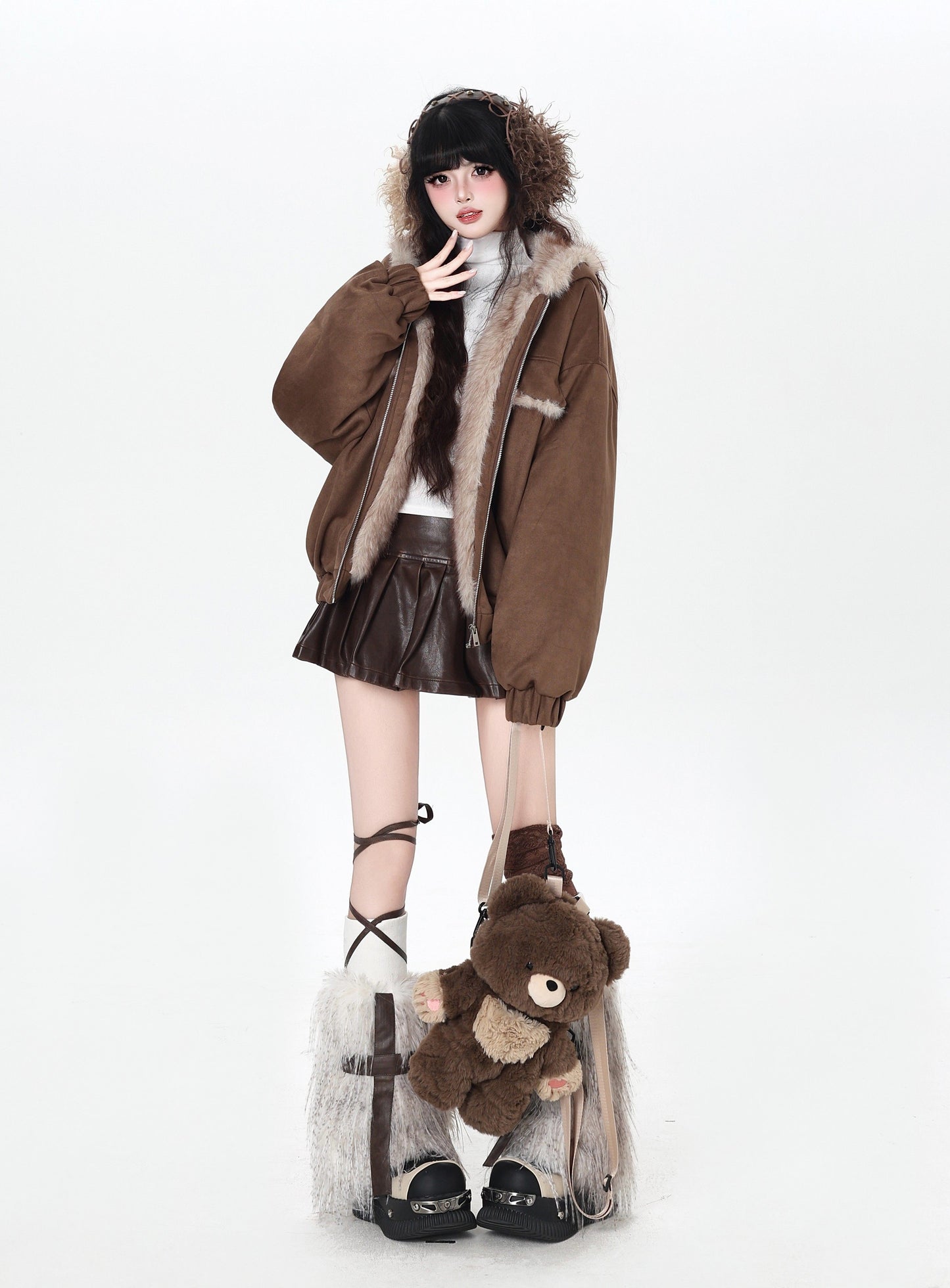 うさ耳 ショート中綿ジャケット