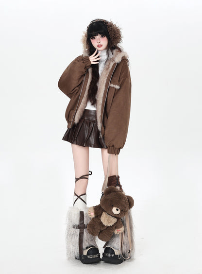 うさ耳 ショート中綿ジャケット