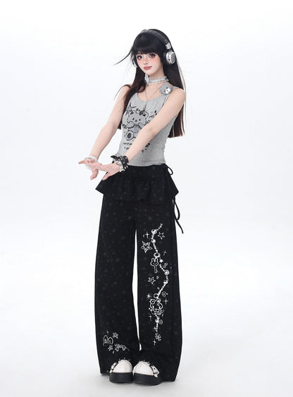 くま柄♡スリムキャミトップス