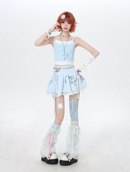 プリーツミニスカート｜Y2Kガーリー・ハイウエスト