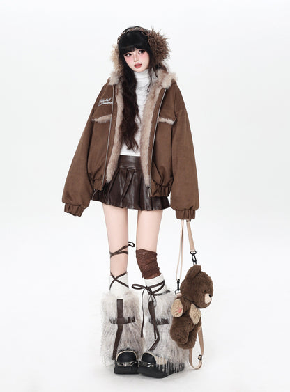 うさ耳 ショート中綿ジャケット