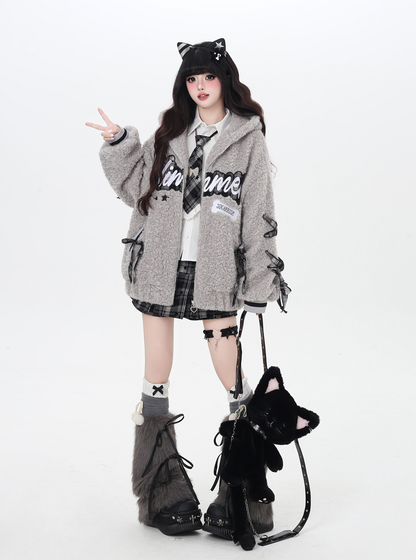 アルファベットリボンボアジャケット