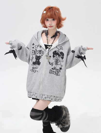 デビルウィング付き ルーズフーディ