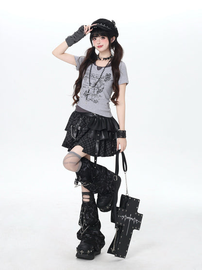 配色切替ホルターネッククロップドT