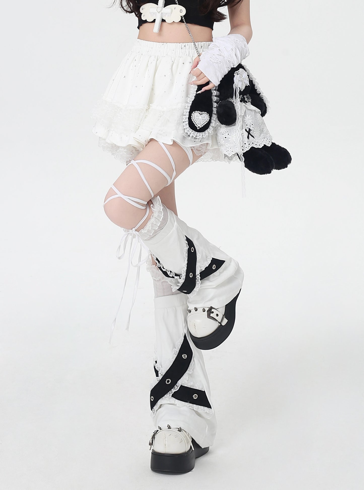 レース×バレエ風 ハイウエストティアードスカート