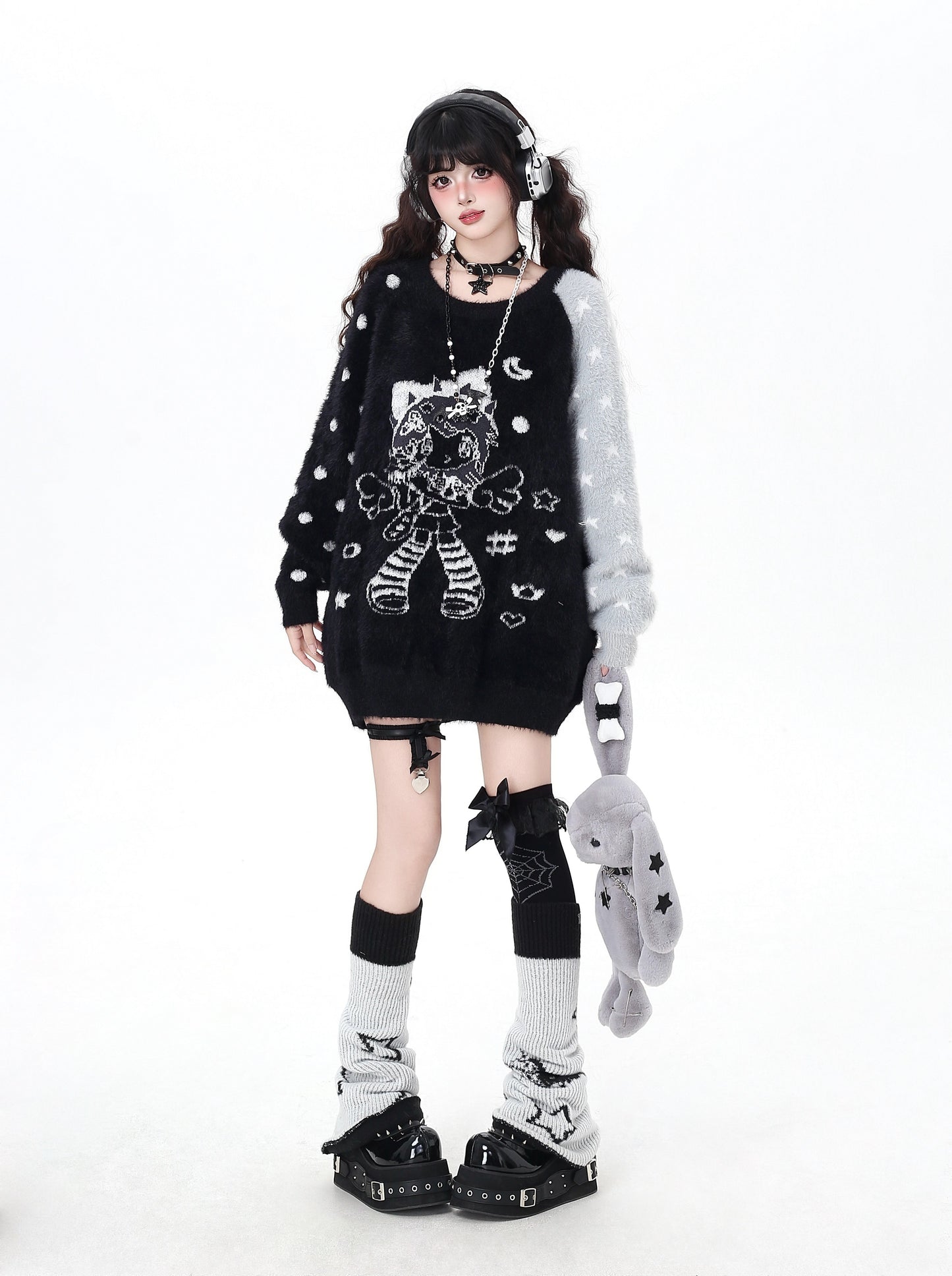 ラグラン×バイカラー♡ふわふわ天使ガーリーニット