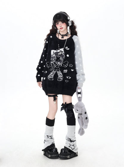 ラグラン×バイカラー♡ふわふわ天使ガーリーニット