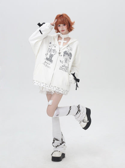 デビルウィング付き ルーズフーディ