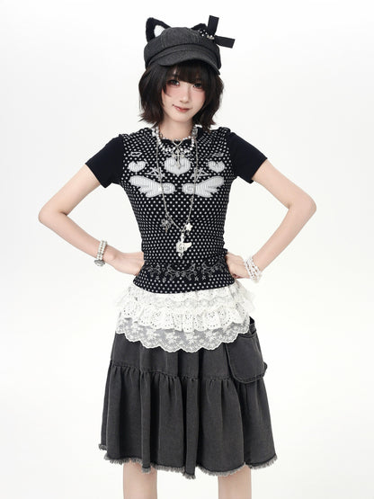 ドットフィットショートTシャツ