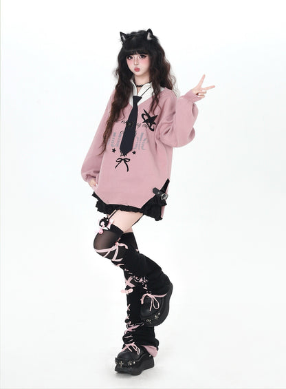 フェイクレイヤード スクール風ルーズニット｜サブカルカジュアル