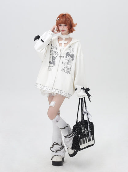 デビルウィング付き ルーズフーディ