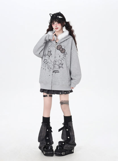 猫モチーフ×甘辛フードコート♡秋冬カジュアル