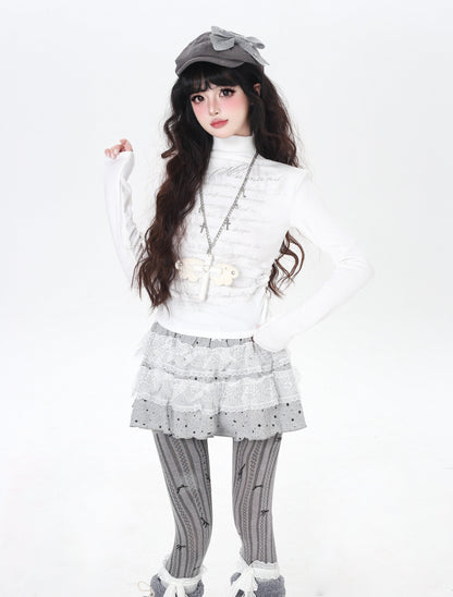 デザインカット 薄起毛 ロングスリーブTOPS