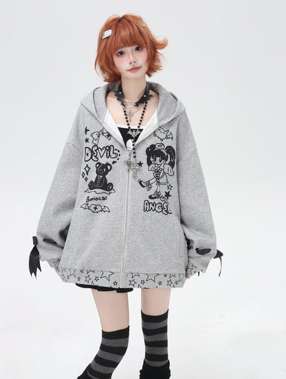 デビルウィング付き ルーズフーディ