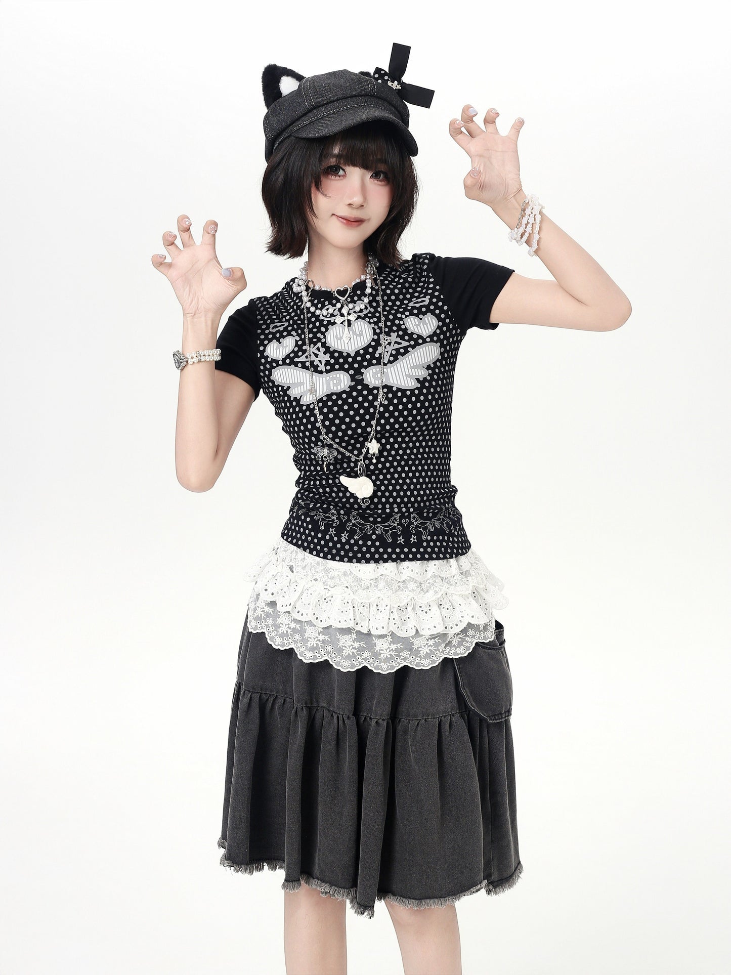 ドットフィットショートTシャツ