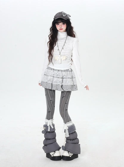 デザインカット 薄起毛 ロングスリーブTOPS