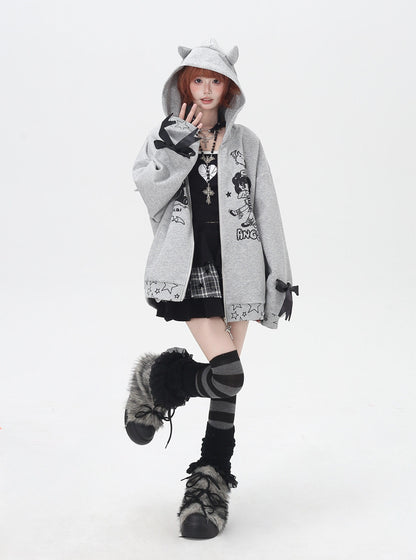 デビルウィング付き ルーズフーディ