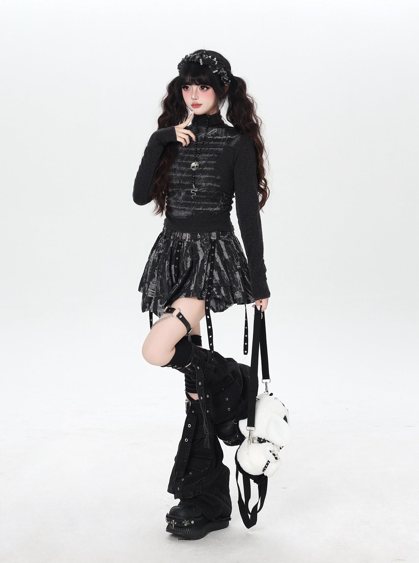 デザインカット 薄起毛 ロングスリーブTOPS