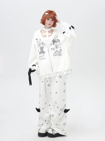 デビルウィング付き ルーズフーディ