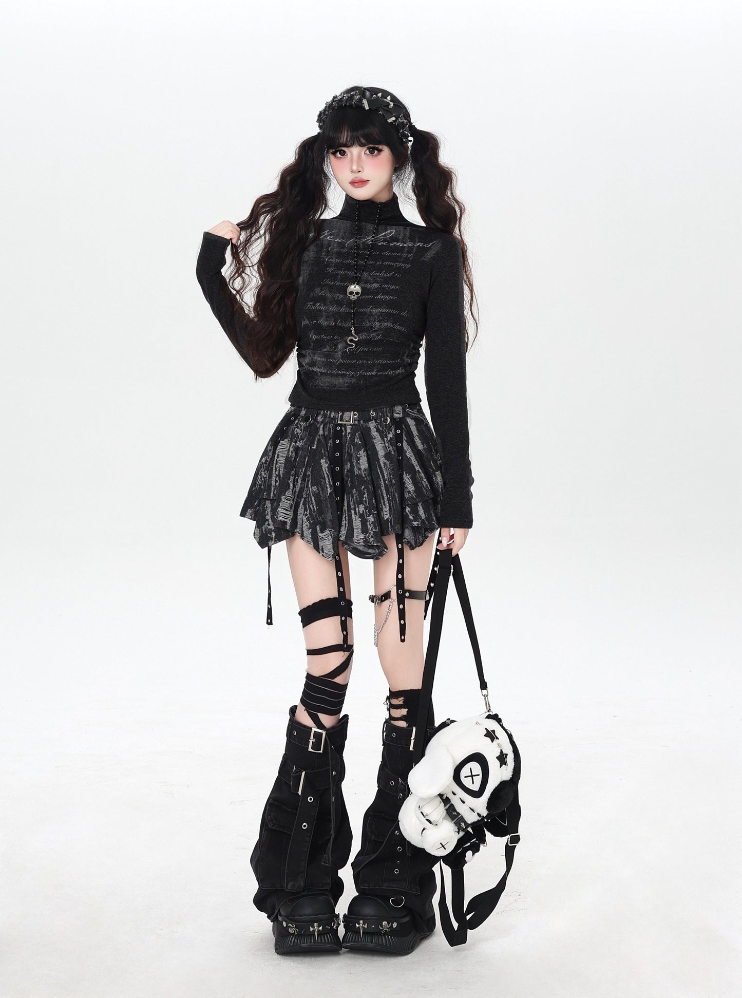 デザインカット 薄起毛 ロングスリーブTOPS