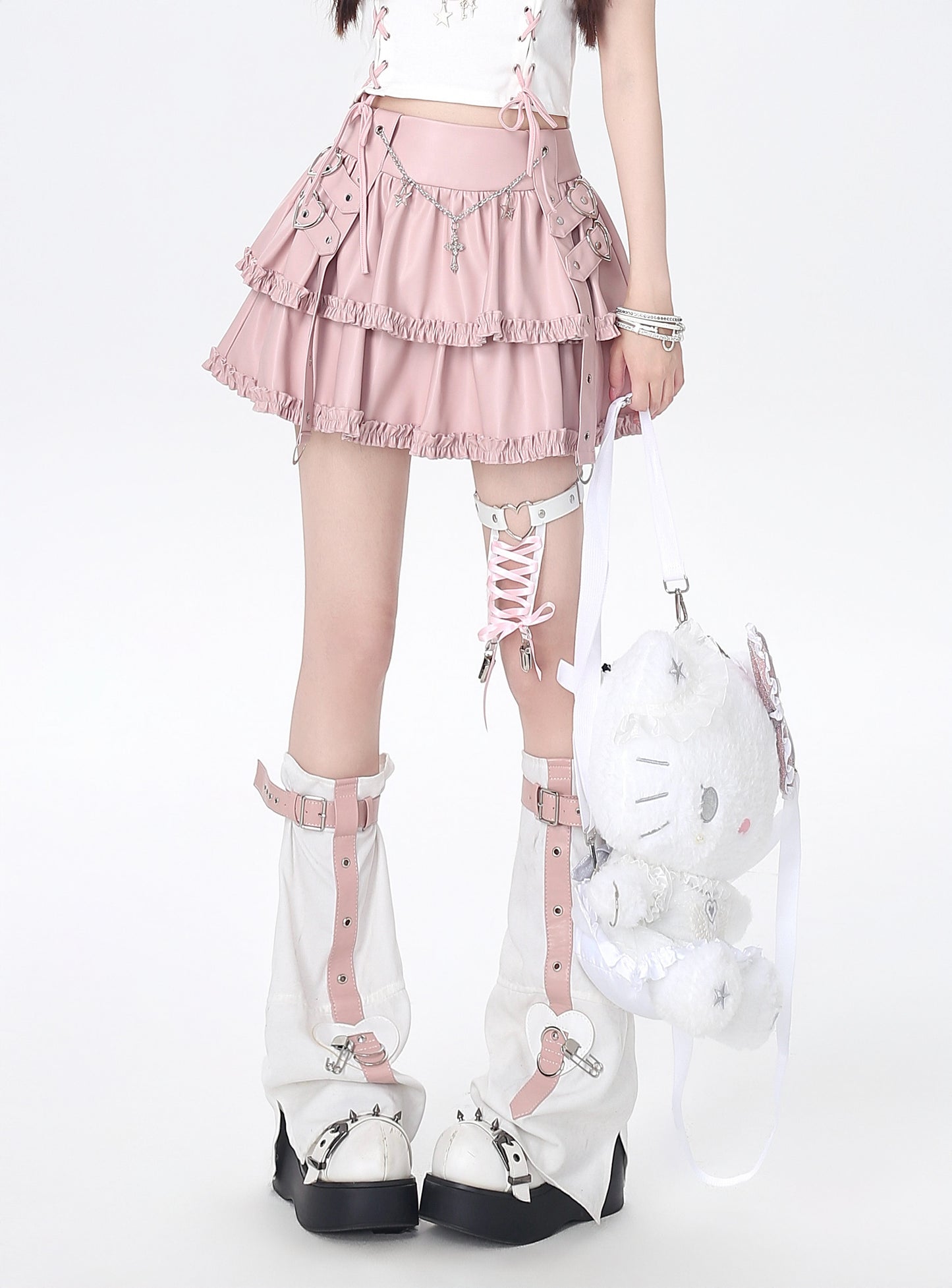 チェーン♡パンクティアードスカート