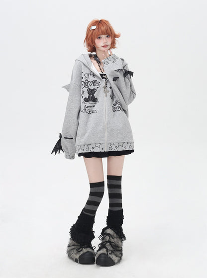 デビルウィング付き ルーズフーディ