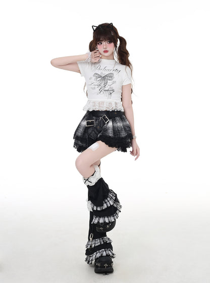 セクシーなレースで魅せる♡ フィット感抜群ショートTシャツ
