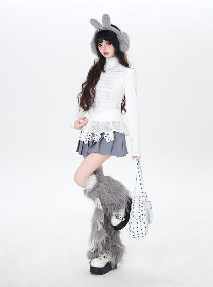 デザインカット 薄起毛 ロングスリーブTOPS