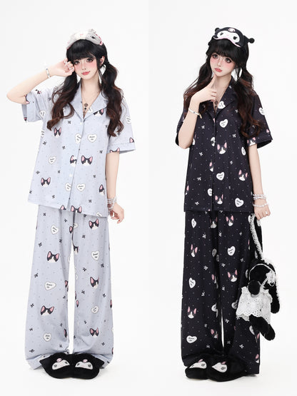 猫プリントガーリールームウェアセット