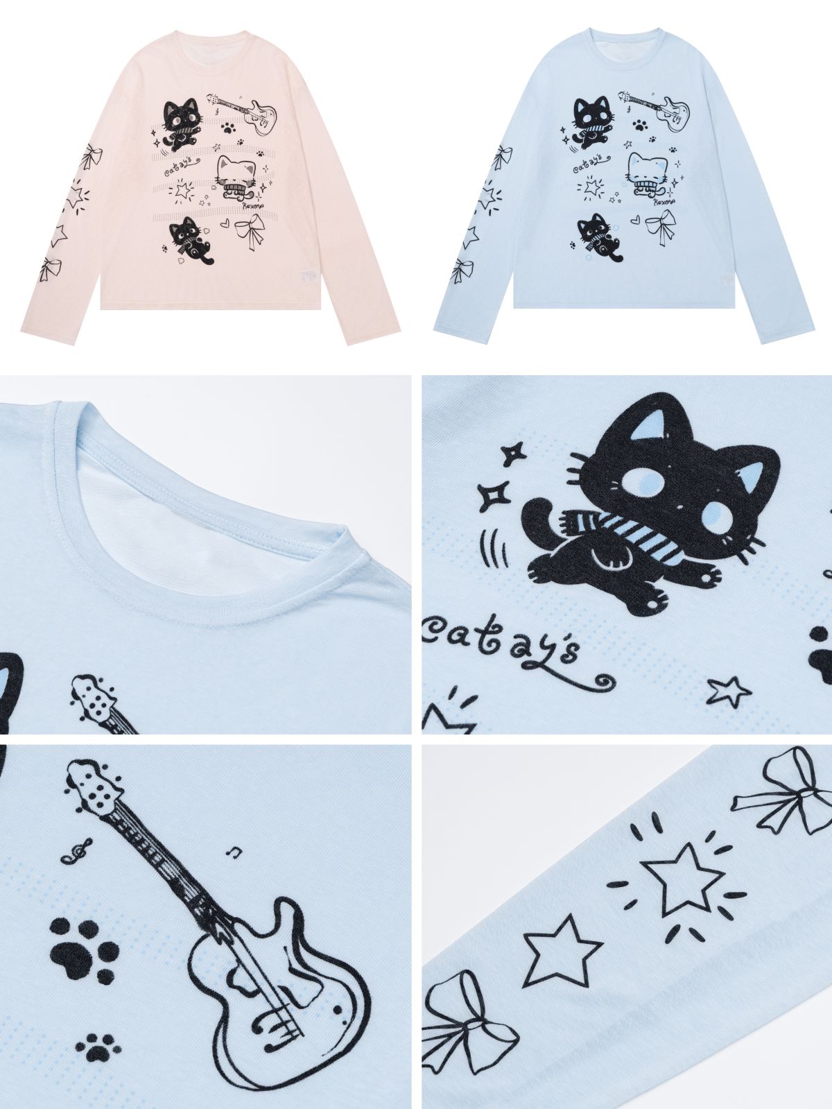 ねこギタープリントロンT