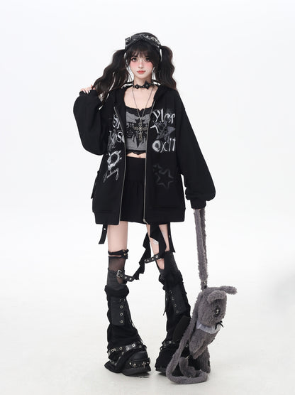 地雷系ゆるシルエット闇かわいいギャルパーカー