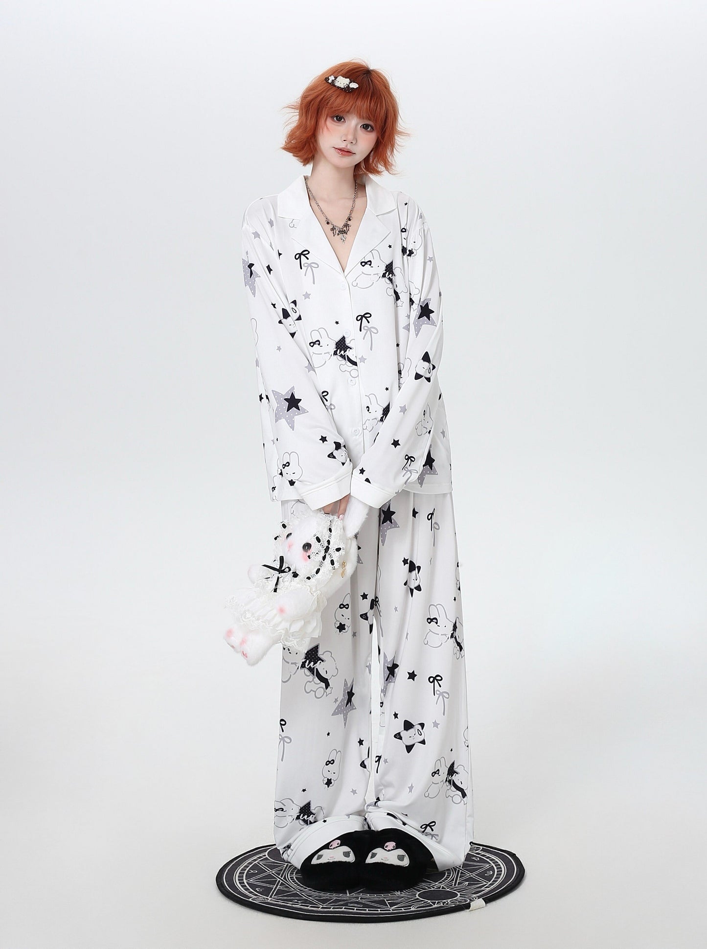 ルームウェアセット｜うさぎ柄・やわらか素材