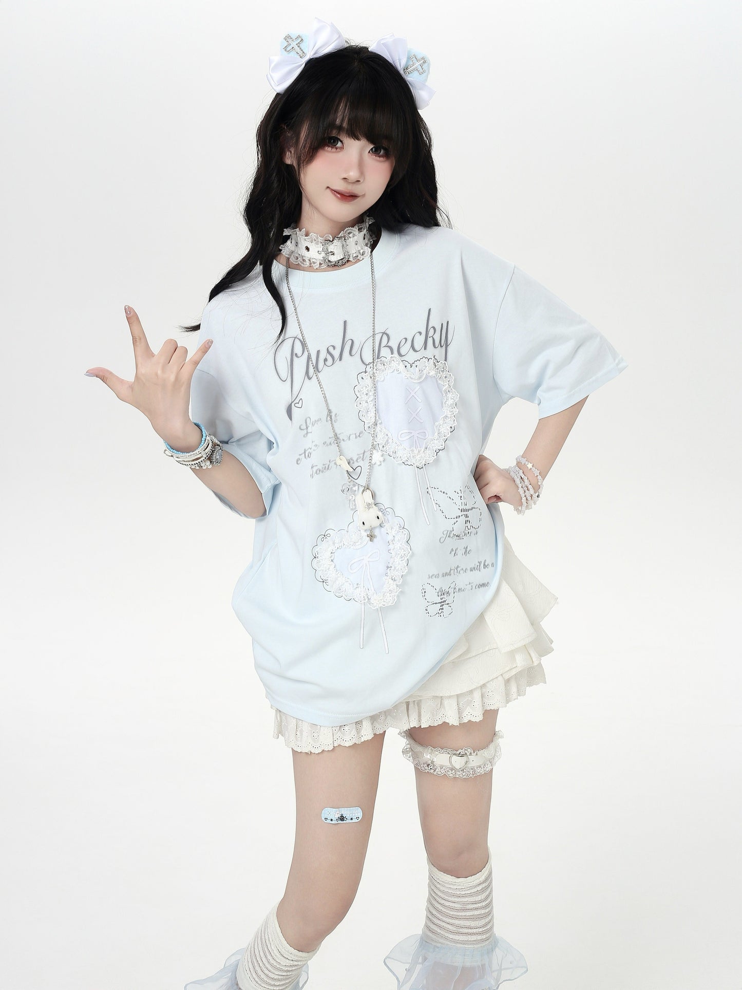 バレエリボン♡ハートレースTシャツ